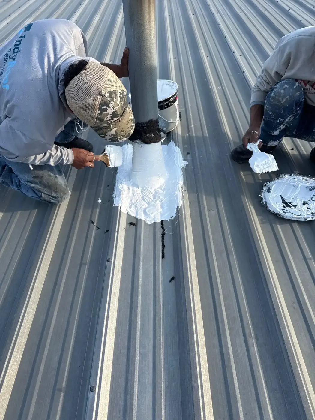 Commercial roof inspection documented in Cambridge City