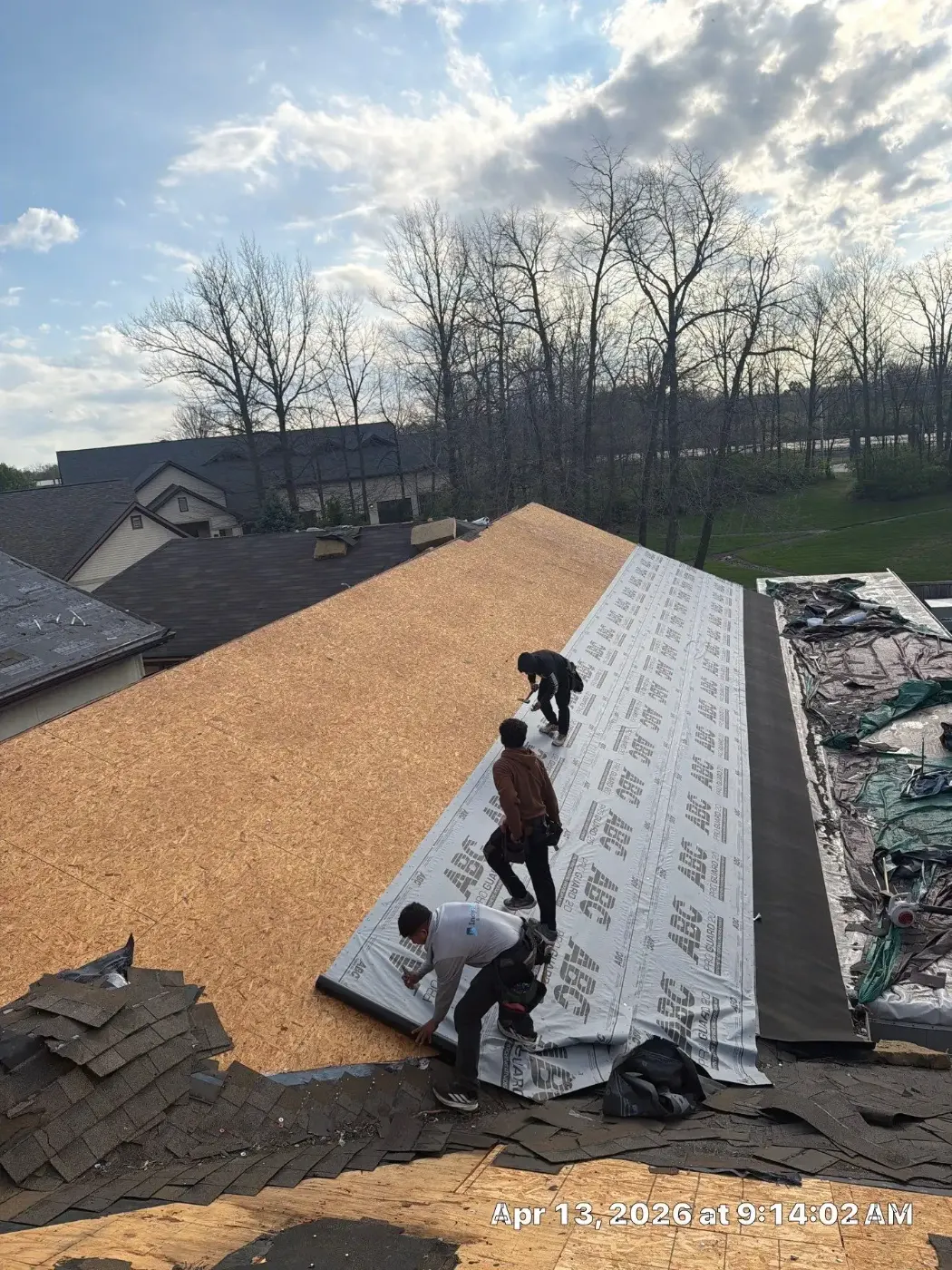 Commercial roof inspection documented in Cambridge City